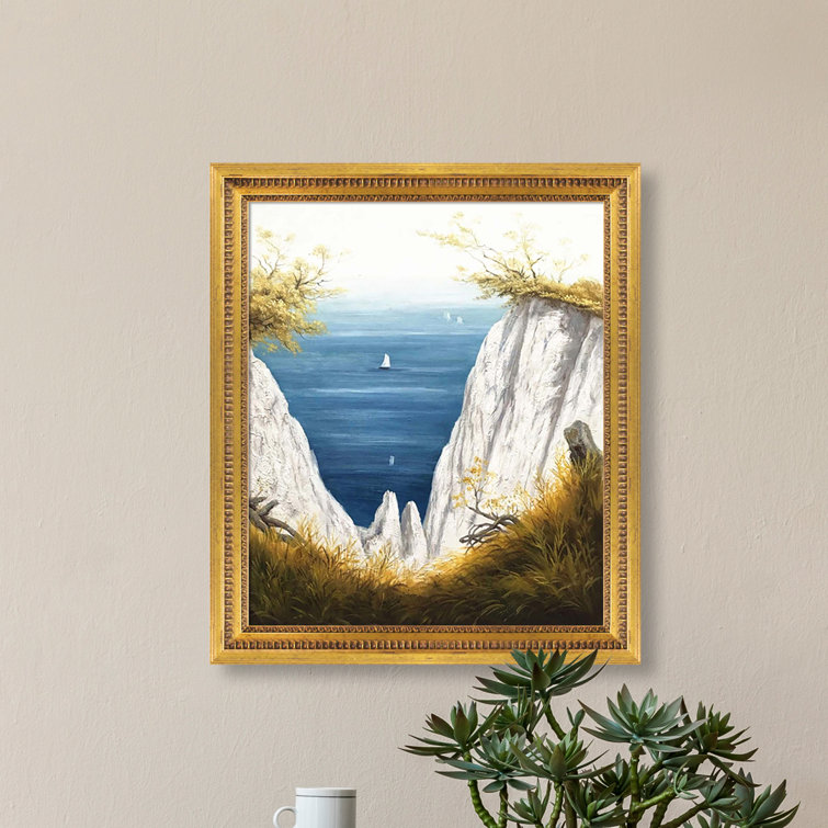 Rosecliff Heights Chalk Cliffs At Rugen On Canvas by Caspar David